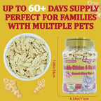 1.1lb / 500g Cat Grass Treats for Indoor Cats - 17.6 oz Natural Chicken Flavor, Healthy Snacks for All Life Stages, Crunchy Training Biscuits with Dental Care & Hairball Control