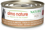 almo nature HQS Natural Wet Cat Food Tuna and Cheese in Broth, Grain-Free, 5.29 oz ((Pack of 24))