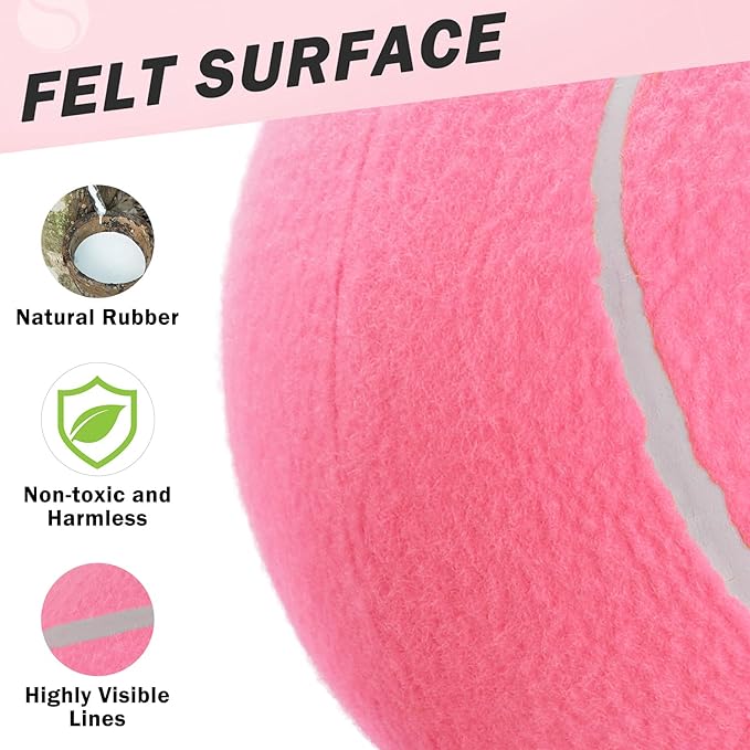 SCENEREAL Large Tennis Ball for Dogs, 2 Pack 9.5" Inflatable Dog Toy Balls for Large Medium Small Dogs Puppies, Funny Interactive Sports Ball for Indoor Outdoor Training Playing