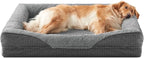 INVENHO Orthopedic Dog Beds Large Sized, XL Washable Egg-Crate Memory Foam Dog Couch Bed with Washable Removable Cover, Waterproof Lining and Nonskid Bottom