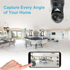 owltron Indoor Security Camera 5MP, 360 Cameras for Home Security with Motion Detection, 2.4G/5GHz WiFi Pet Cam with Night Vision & 2-Way Audio, Compatible with NVR/Alexa