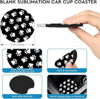 Car Coasters for Cup Holders,2 Pack Dog Paw Car Cup Holder Coasters,2.75" Universal Size Anti Slip Rubber Mat,Automotive Cup Holder Decal Decor,Dog Gifts for Dog Lovers for Women,Men,Mom