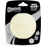 Chuckit! Glow in the Dark Bouncy Balls - Ball for Dogs, Chuckit Dog Toy, Max Glow Balls - Extra-Large, 3.5 Inch, Pack of 1