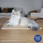NICREW Pet Heating Pad for Dogs and Cats, Heated Cat Bed with Steel-Wrapped Cord and Soft Fleece Cover, 17.7 x 15.7 Inches, 30 Watts
