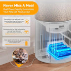 Automatic Cat Feeder, 2.4Ghz WiFi Timed Dog Food Dispenser with APP Control, 3L Auto Dry Food Feeders for Pets, Programmable Portion Control, 10 Meals/Day, 10s Voice Recorder (WiFi)