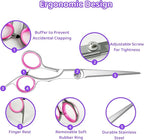 7-in-1 Grooming Kit for Dogs at Home with Stainless Steel Scissors Professional Dog Grooming Scissors Ergonomic Dog Shears for Grooming Perfect for Small and Large Dogs