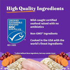 Halo Holistic Cat Food Wild Caught Salmon & Whitefish Formula, Healthy Grains Dry Cat Food, For Sensitive Stomach Support, Kibble for Adult Cats, 3 lb Bag