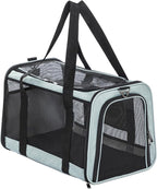 Petsfit 18 x 11 x 11 Pet Carrier Airline Approved, Soft-Sided Cat Carrier, Lightweight and Collapsible, Ventilation on 5 Sides, Escape Proof, with Adjustable Shoulder Strap, Soft Cushion