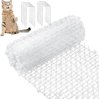 Zopeal 13ft Cat Repellent Mat with 12 Ground Stakes 12 Zip Ties, Spikes Deterrent Mat Keep Dog Off Couch for Indoor Outdoor Keep Pet Off Yard Garden, 158 x 12 Inch/1 Roll