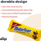 Huxley & Kent Funny Dog Toy w/Squeaker – Power Plush Squeaky Dog Toys for Small, Medium & Large Dogs – Soft Stuffed Animal for Indoor Play & Fetch - Mutterfinger, Small