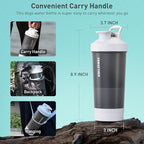 PAWGETHER® 4-in-1 Dog Water Bottle with Leak-Proof Portable Pet Water Bottle & Food Container & Poop Bag Dispenser & Built in Bowl for Outdoor Walking,Hiking,Travel(15oz for Water 5 oz for Food,Grey)