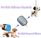 Blue Pet Hair Removal Glove for Dogs & Cats,The Magic Brush Pet Hair Remover,Five-Finger Electrostatic Pet Hair Gloves for Furniture,Car,Couch,Carpet,Essential Pet Supplies