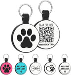 MYLUCKYTAG Silent Silicone QR Code Dog Tags - Scan QR, Receive Instant Pet Location Alert Email