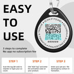 4 Pack Personalized Dog Tags,QR Code Pet ID Tags with Online Profile systerm,Editable Any Names and Phone numbles,2*Blue&2*Pink,L