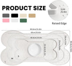 Dog Food Mat Anti-Slip Silicone Dog Bowl Mat Thicker Pet Placemat Waterproof Cat Feeder Pad with Raised Edge Puppy Kitten Feeding Mats Suitable Small Medium-Sized Dogs Cats Eating Tray