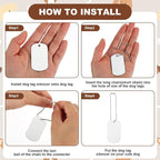 100 Pcs Personalized Dog Tags Set Including 50 Pcs Aluminum Blank Dog Tags for Engraving 50 Ball Steel Chain Rectangle Metal Blank Stamping Label for DIY Craft(Silver)