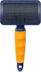 Arm & Hammer “Simply Glam” Dog Grooming Slicker Deodorizing Brush with Fragrance Transfer Technology – Scented Self-cleaning Slicker Brush for Shedding, Scented for Dogs with Sweet Apple & Rose Scent