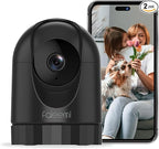 2K Pan/Tilt Indoor WiFi Security Camera with Motion Detection & Auto Tracking, Night Vision, 2-Way Audio, Siren, SD/Cloud Storage (2, Black)