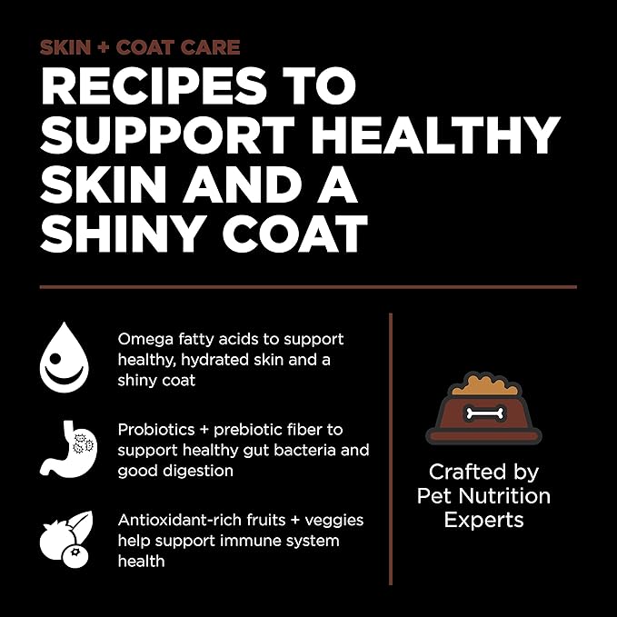 Go! Solutions Skin + Coat Care, Dry Dog Food, Large Breed Puppy Salmon Recipe with Grains, 25 lb Bag