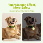Pawaii Fluorescent QR Code Pet ID Tag, Glow in The Dark Durable Silent Silicone Pet ID Tag, Scan QR Receive Instant Pet Location Alert Email, Designs for Cat or Dog, 1Pack (Green)