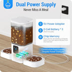 5G WiFi Automatic Cat Feeder with Slow Feed for 2 Cats: Automatic Dog Feeder with 7L Large Food Storage, Cat Food Dispenser with Alexa for Multiple Pets, Detachable for Easy Cleaning -29 Cup