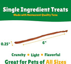 Tuna Jerky Straws Dog Treats – Single Ingredient, All-Natural Dehydrated Fish Jerky Treats – High Protein, Low Fat, Grain Free, High in Omega-3 – Made in USA – 7 oz Jar