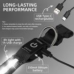 Super Bright LED Dog Collar - Fully Waterproof & Adjustable Glow Collar - USB-C Rechargeable for Night Walking, Safety - Flashing Lighted Collar for Dogs(White,Small)