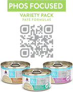 Weruva Wx Phos Focused, Pate Formulas Variety Pack, 3oz Can (Pack of 12)