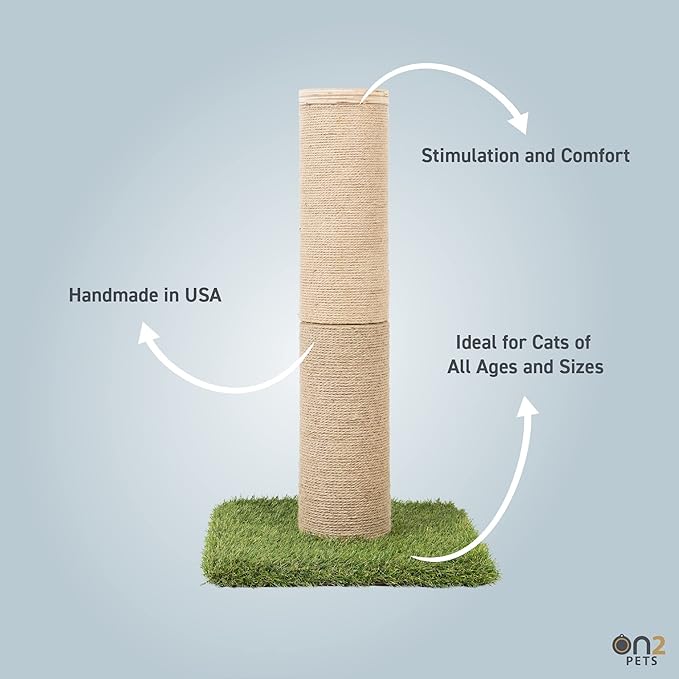 On2Pets Skyline Premium Sisal Cat Scratcher (XL Scratching Post)