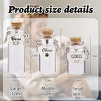 Personalized Pet Fur Keepsake Bottle, Heart Shape Custom Name Engraved Glass Dog Hair Keepsake, Pet Hair Memorial Vials for Dog/Cat Hair & Ashes, Sympathy Gift for Pet