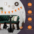 ROYALAY Gothic Cat Scratching Post with 2 Spiders Dangling Toys, Halloween Kitten Furniture for Cats Stuff, Black Halloween Cat Scratcher, Demon Styled Cat Tree for Halloween Decor