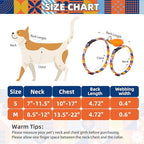 PUPTECK Adjustable Cat Harness and Leash Set Escape Proof Kitten Strap Collar for Walking Travel, Geometry Pattern