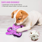 Dog Squeaky Toys Octopus - Tough Plush Large Medium & Small Dog Toys - Stuffed Animals Puppy Toys - Funny Cute Dog Toy for Dog Birthday Presents (Octopus Purple)