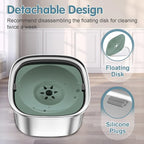 UPSKY 3L Dog Water Bowl 101oz Stainless Steel Dog Bowl No Spill Large Capacity Dog Food Water Bowl Slow Water Feeder, Spill Proof Pet Water Dispenser Vehicle Carried Travel Water Bowl