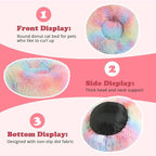 JOLLYVOGUE Dog & Cat Bed, Calming Anti-Anxiety Pet Bed for Small Dogs, Fluffy Donut Cushion for Small and Medium Pets (23")