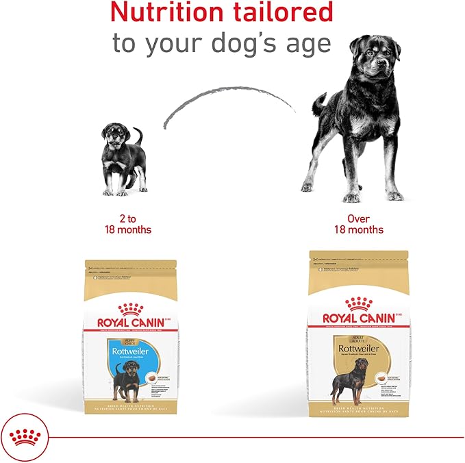 Royal Canin Rottweiler Puppy Breed Specific Dry Dog Food, 30 lb bag