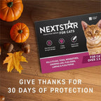 NEXTSTAR Flea and Tick Prevention for Cats, Repellent and Control, Fast Acting Waterproof Topical Drops, Flea Prevention for Cats Over 3.5 lbs, 3 Monthly Doses
