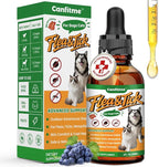 Natural Oral Flea and Tick Prevention for Dogs and Cats, Bacon Flavor Liquid Drops with Multivitamin-Flea and Tick Treatment and Defense Supplement for Pets of All Breeds and Ages