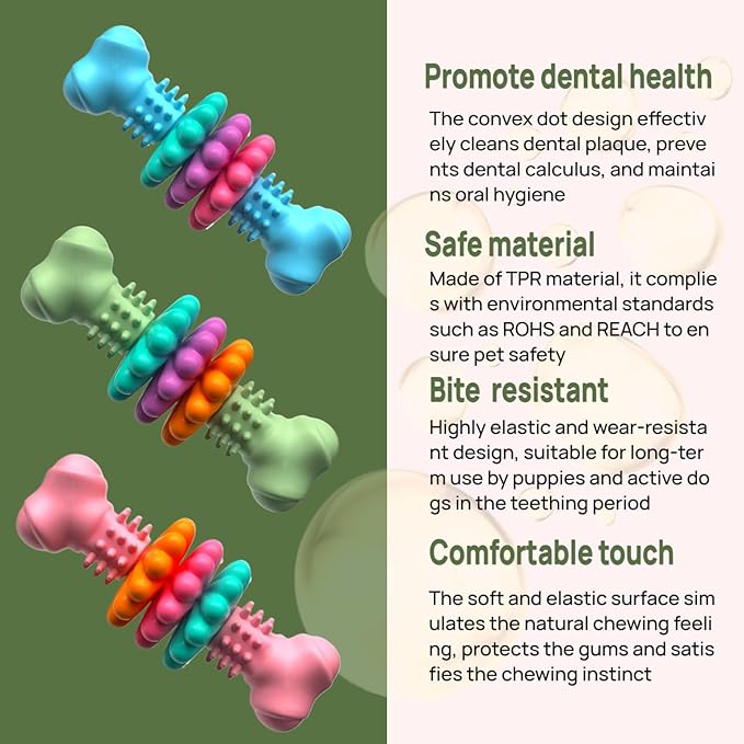 Puppy Teething Toy – Dog Chew Toy for Small Dogs and Puppies, Interactive Puppy Toy for Teething, Dog Teeth Cleaning Aid