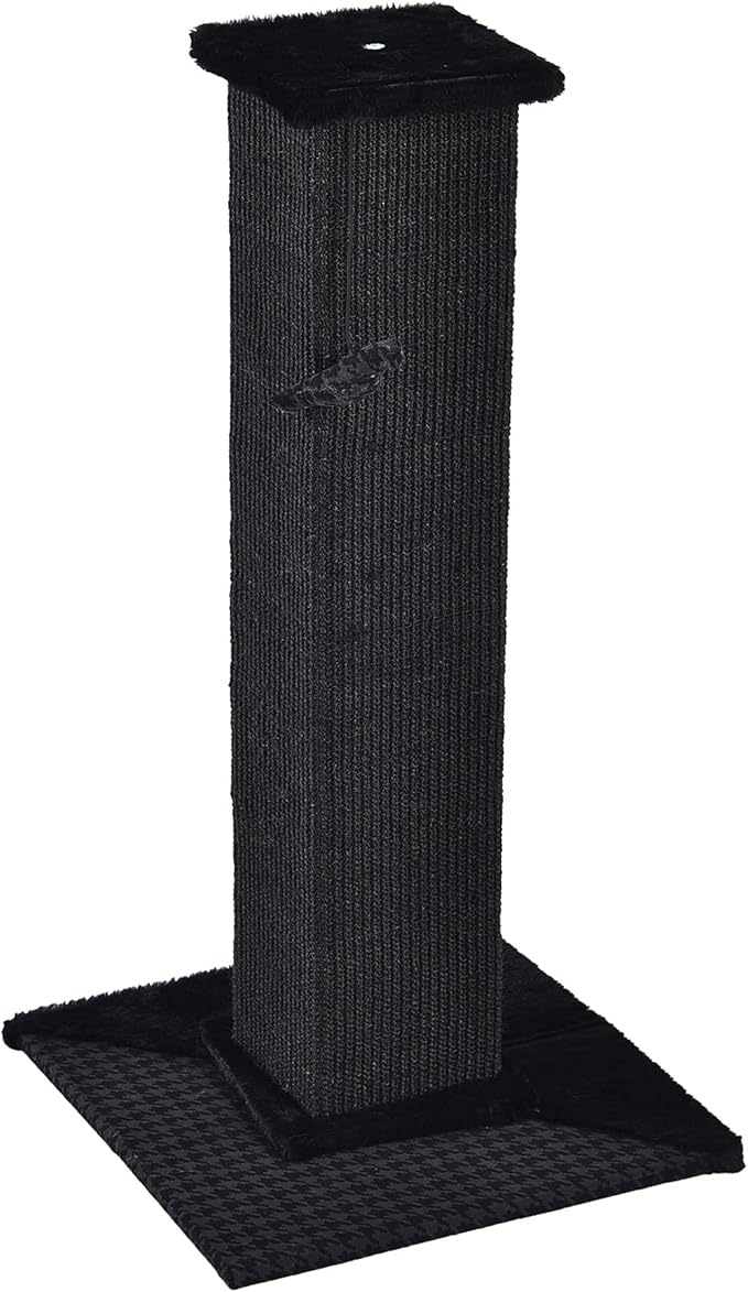 Max & Marlow Cat Scratch Post 32" | Tall Cat Scratcher Post with Sisal Rope | Features Hanging Ball Toy | Great for All Indoor Cat Breeds & Sizes