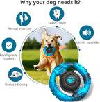 Chew Toys for Medium Large Breed, Tough Dog Toys for Aggressive Chewers, Indestructible Squeaky Dog Chew Toys to Keep Them Busy, Outdoor Puppy Toys Nylon&Rubber