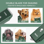 Dog Cat Home Hair Waterproof Clipper Portable Electric USB Rechargeable Pet Grooming Tools Low Noise Shaver Cordless Trimmer for Small and Large Pets