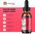Ease for Cats - Natural Cat Hemp Oil for Mobility & Joint Support - Senior Cat Wellness Drops for Hip & Joint Comfort