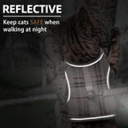 PUPTECK Soft Mesh Cat Vest Harness and Leash Set Puppy Padded Pet Harnesses Escape Proof for Cats Small Dogs Rabbits Bunny, Plaid Beige, XL