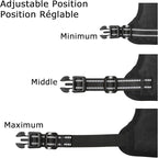 HEELE Dog Harness, No Pull Adjustable Padded Reflective Harness for Small Medium Large Dogs with Handle for Walking Training, Black, M