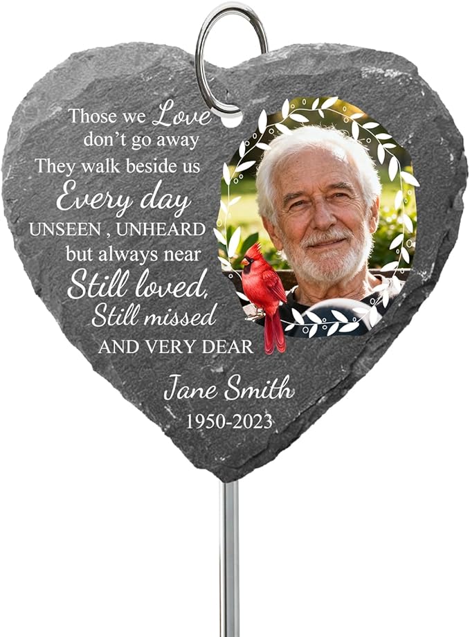 Engraved Pet Memorial Garden Stone with Stake, Custom Dog/Cat Loss Gift, Honor Your Beloved Pet, Personalized Outdoor Remembrance Gifts