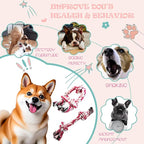 2-Pack Dog Rope Toy Durable Cotton Dog Chew Toys for Aggressive Chewers Interactive Tug of War and Teeth Cleaning for Small to Medium Breed Pets(Pink, Medium)