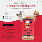 Freeze-Dried Tuna Treats for Cats & Dogs – 100% Wild Caught, Single Ingredient, High-Protein, Healthy Snack – No Additives or Preservatives – 1.7oz - Inspected & Tested in USA