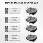 INVENHO Large Dog Beds Large Sized, Washable Orthopedic Warming Soft Sleeping Durable with Anti-Slip Bottom