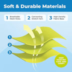 Voyager Escape-Proof Step-in Lock Cat Harness & 5ft Neoprene-Handle Leash Set All-Weather Mesh with Reflective Stitching for Small to Large Cats by Best Pet Supplies, Lime (327), XXS